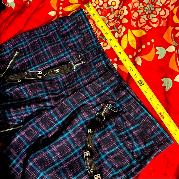 ★★ Vintage 99.9% Fat Free Purple Plaid Bondage Pants ★★ - Picture 10 of 12
